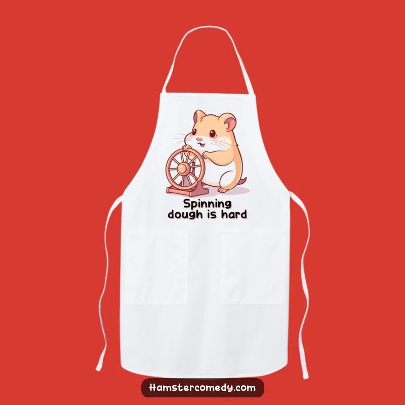 Funny Hamster Pushing Wheel Apron: Cook with Playful Energy and Zest