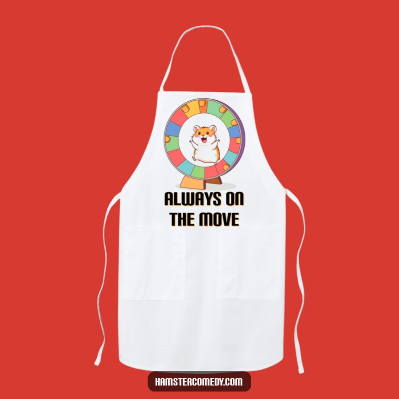 Funny Hamster Wheel Apron: Cook with Energy and Colorful Runner's Style