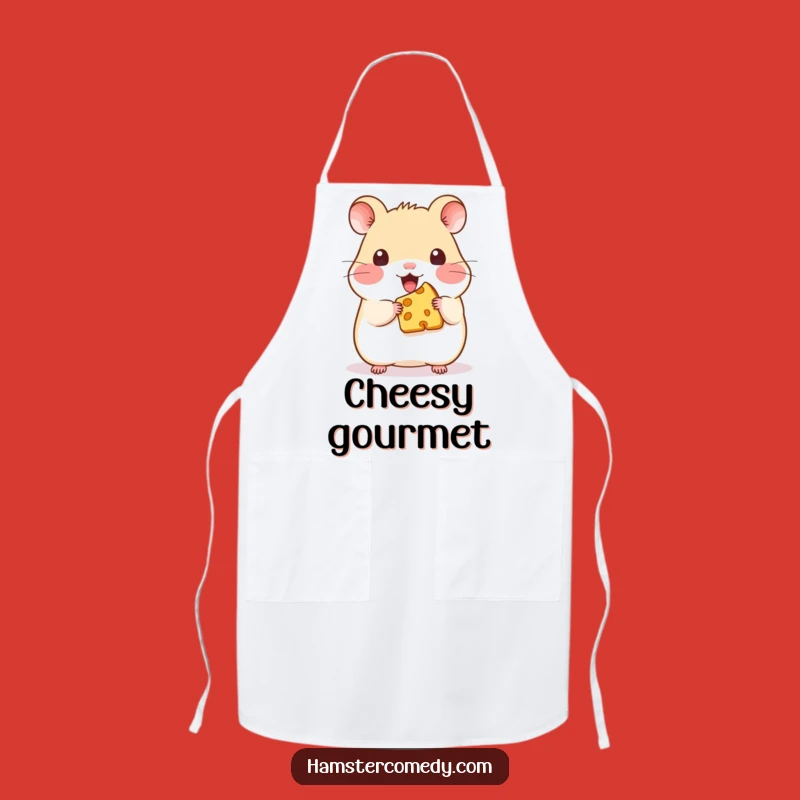 Funny Kawaii Hamster Cheese Apron - Cute Chef Hamster, Hilarious Cooking Funny Gift