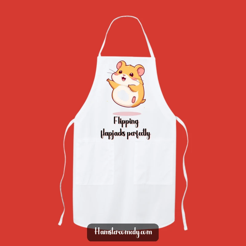 Funny Kawaii Hamster Somersault Apron: Kitchen Action Gift