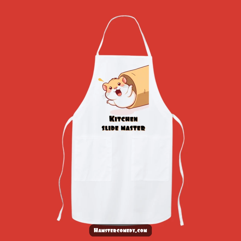 Funny Hamster Apron: Kitchen Humor with Tube Slide, Perfect Gift
