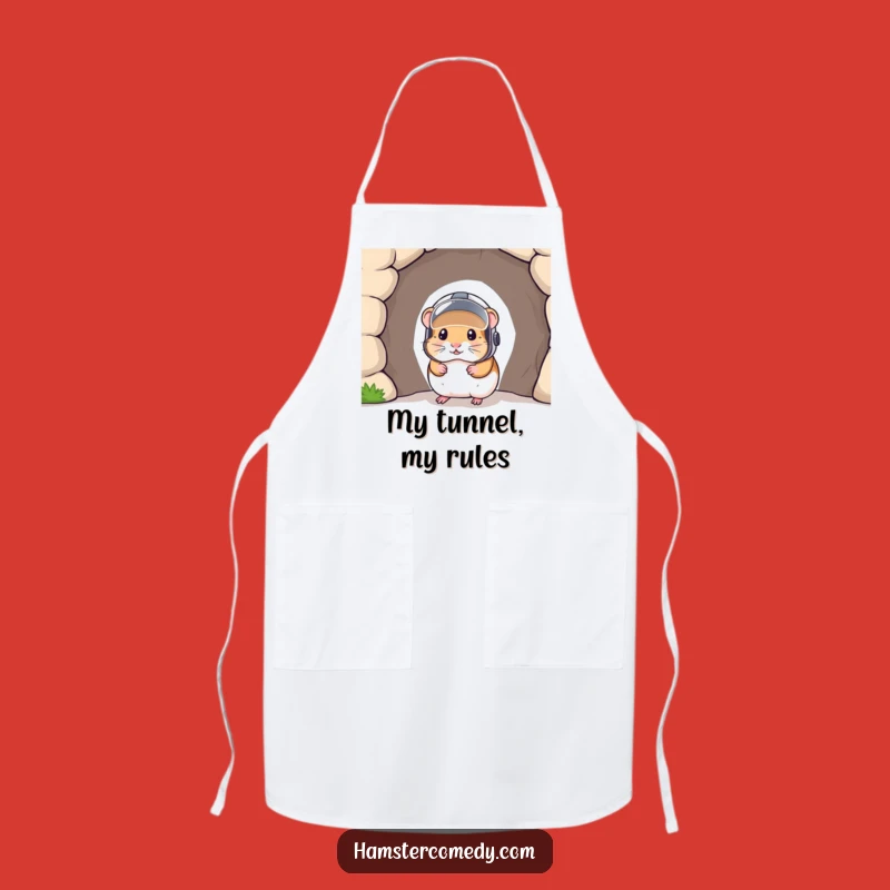 Funny Hamster Helmet Apron: Kitchen Rodent Explorer Chef's Humorous Gift