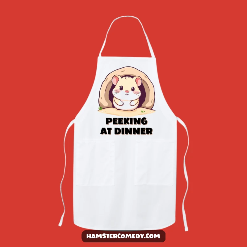 Funny Kawaii Hamster Apron: Cozy Kitchen Companion!