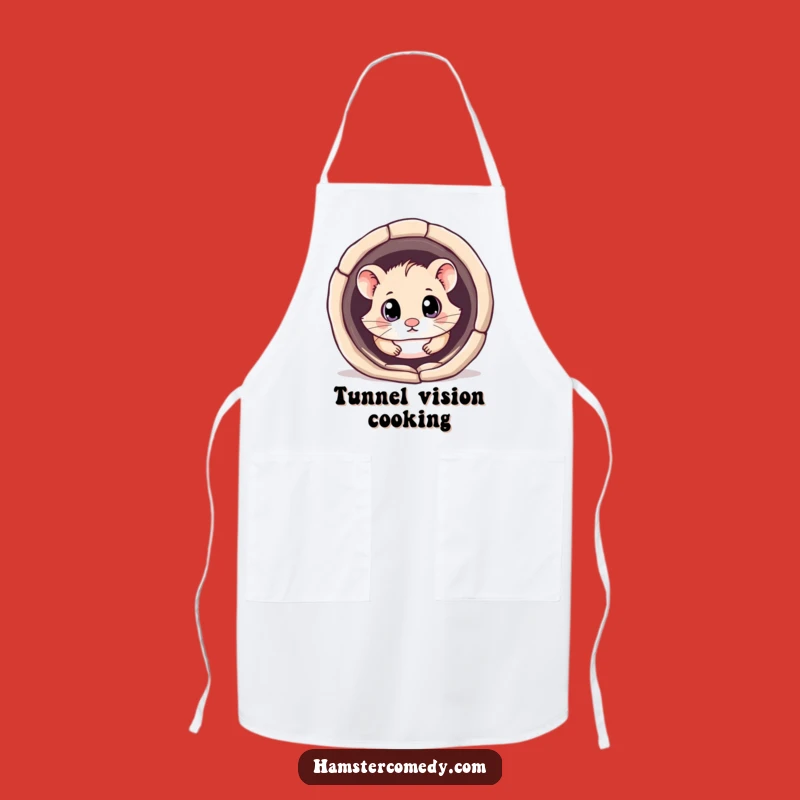 Funny Explorer Hamster Apron: Kawaii Rodent Kitchen Adventure