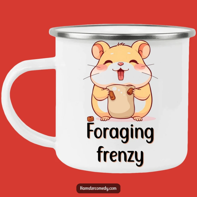 Funny Hamster Hoarder Camping Mug - Snack Ready Adventure!