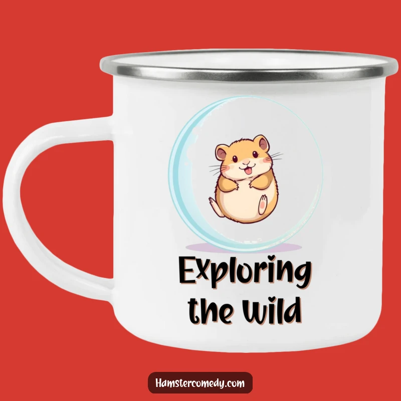 Funny Hamster Camping Mug: Adventure Roller, Energetic Hamster Funny Gift