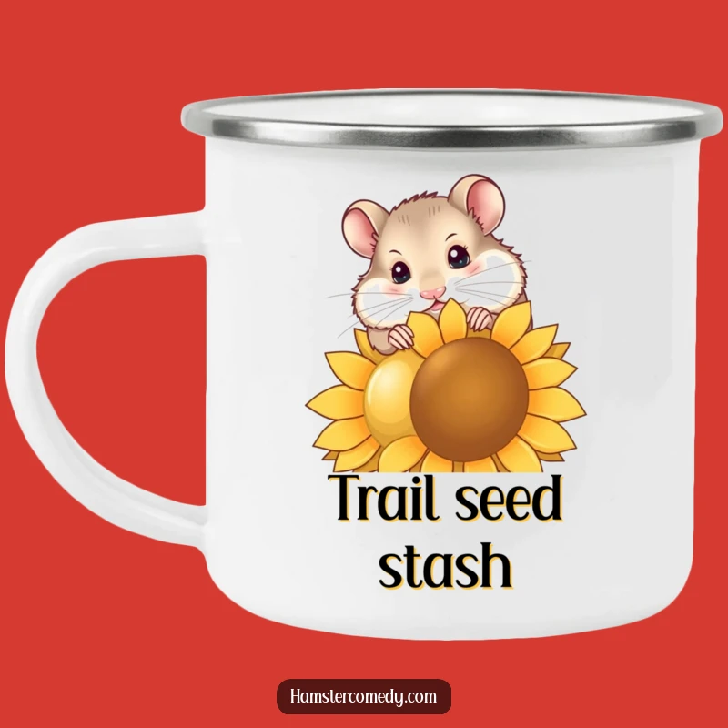Funny Hamster Camping Mug - Hilarious Seed-Nibbling Adventure Companion