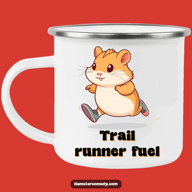 Funny Hamster Runner Camping Mug - Outdoor Fitness & Motivation Gift