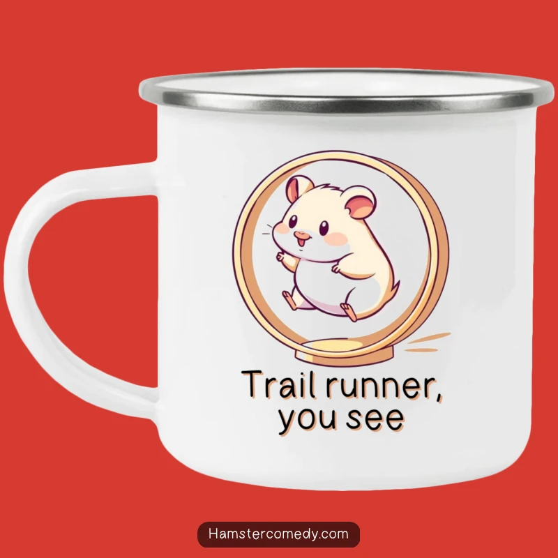 Funny Kawaii Hamster Camping Mug: Active Spinner, Ideal Funny Gift