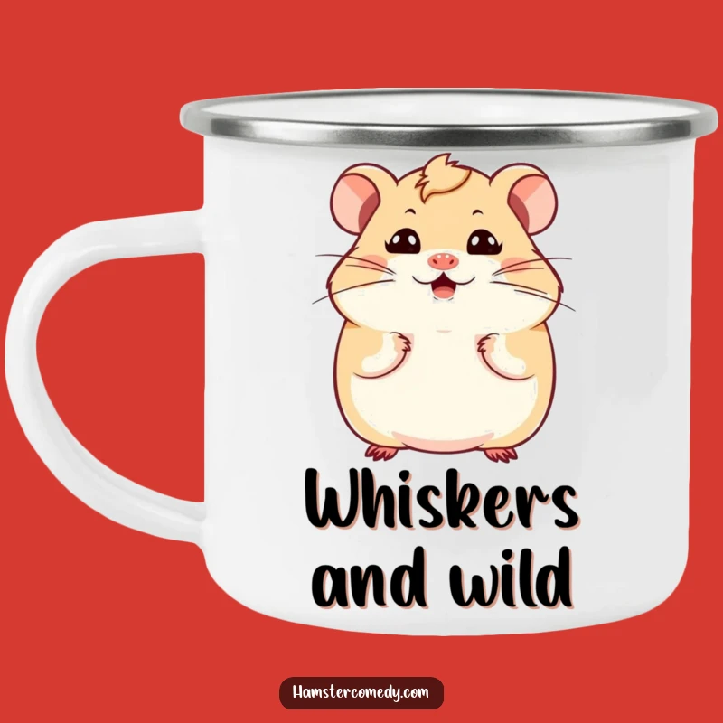 Funny Kawaii Hamster Camping Mug: Adventure with a Grin!