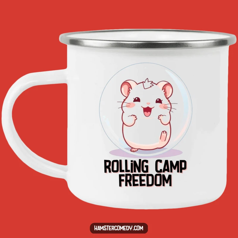 Durable Funny Hamster Ball Camping Mug - Adventure Rolls, Great Funny Gift