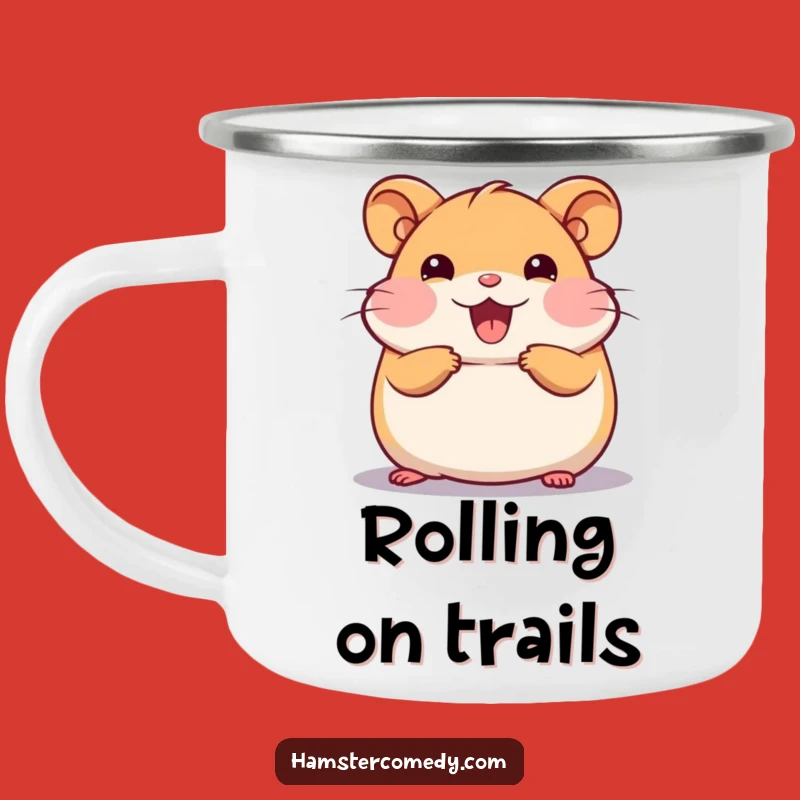 Funny Kawaii Hamster Camping Mug: Roll with Adventure!