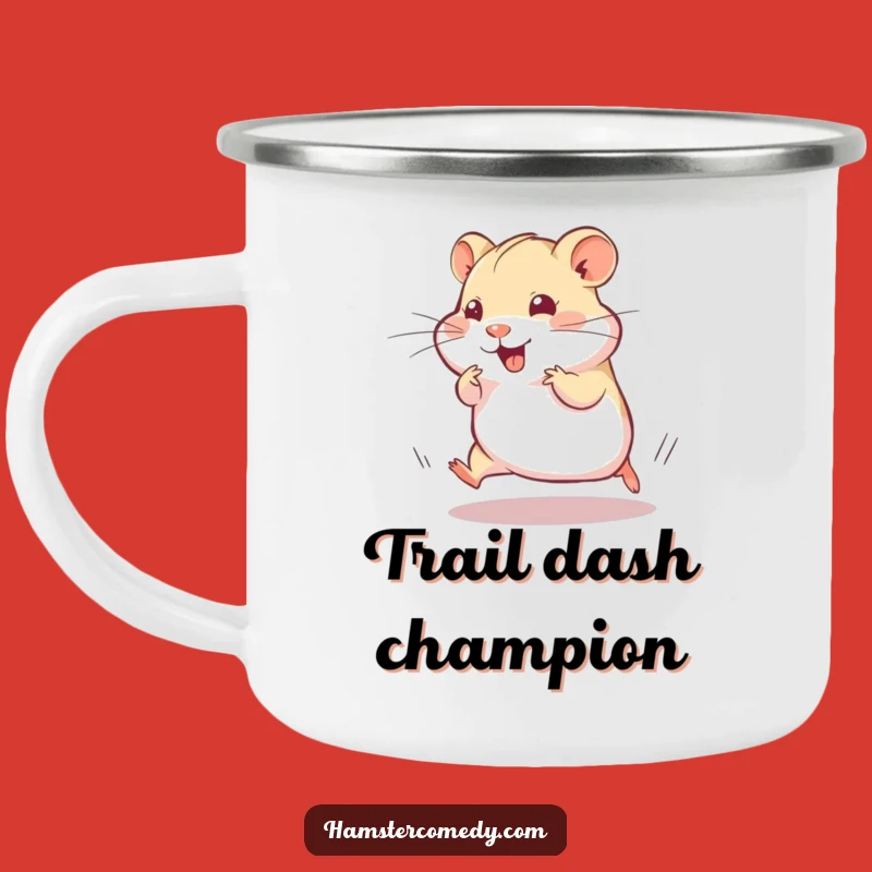 Funny Speedy Hamster Camping Mug: Adventure Fuelled by Speed and Humor, Perfect Funny Gift