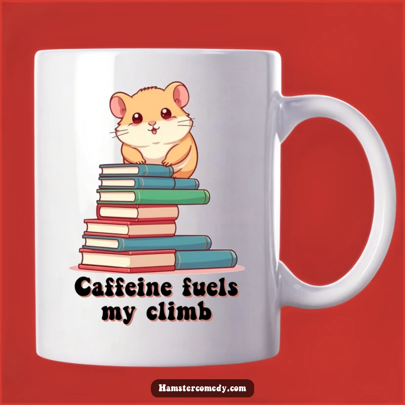 Funny Climbing Hamster Mug: A Hilarious Gift for Bookworms & Achievers