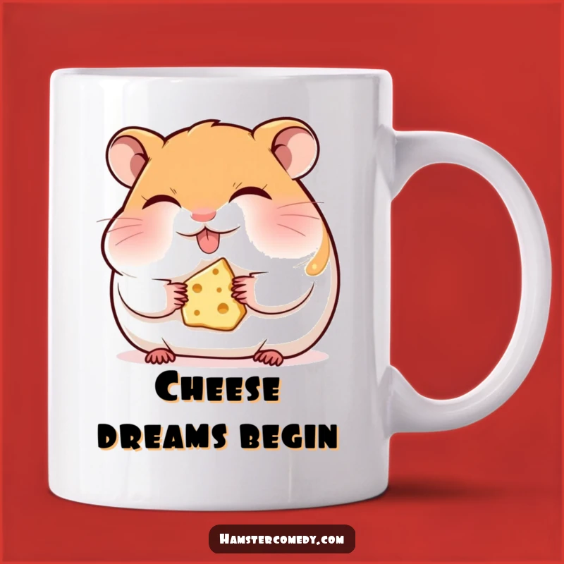 Funny Hamster Cheese Munching Mug: A Hilarious Gift for Tiny Foodie Fans