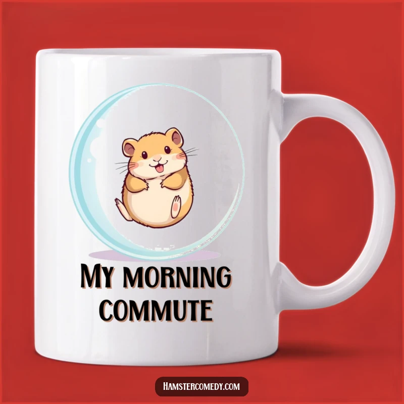 Funny Hamster Ball Mug: Energetic Roller Hamster Funny Gift Mug
