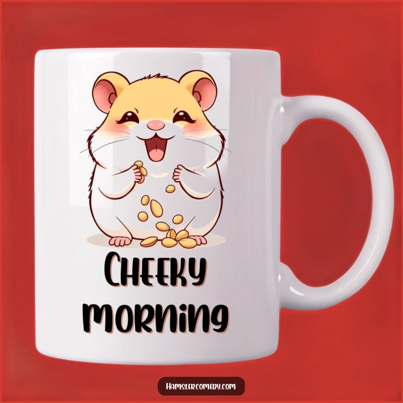 Funny Hamster Cheeky Mug - Joyful Snack Lover's Hilarious Treat!