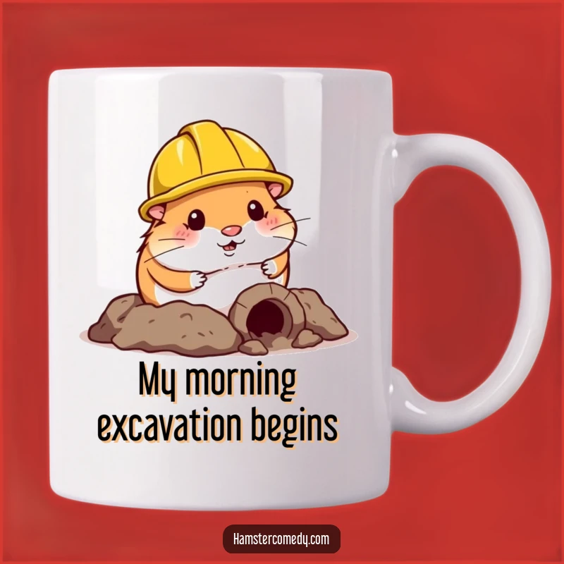 Funny Hamster Construction Mug: A Hilarious Gift for the Hardest Worker You Know