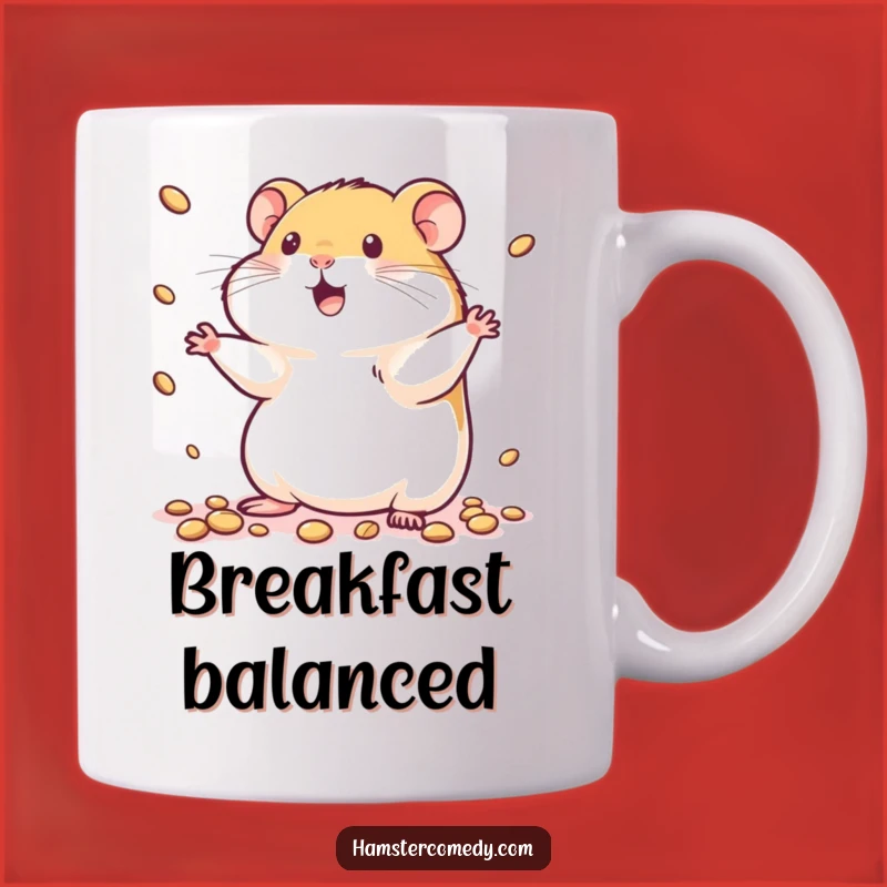Funny Juggling Hamster Mug: Adorable Playful Rodent Gift