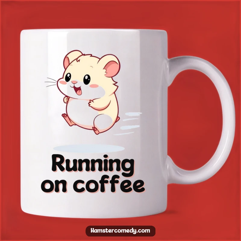 Funny Kawaii Hamster Mug: Speedy Wheel Runner, Perfect Humorous Gift for Active People!