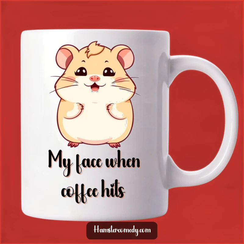 Funny Kawaii Hamster Mug: Whiskered Wonder, Adorable & Hilarious Gift!