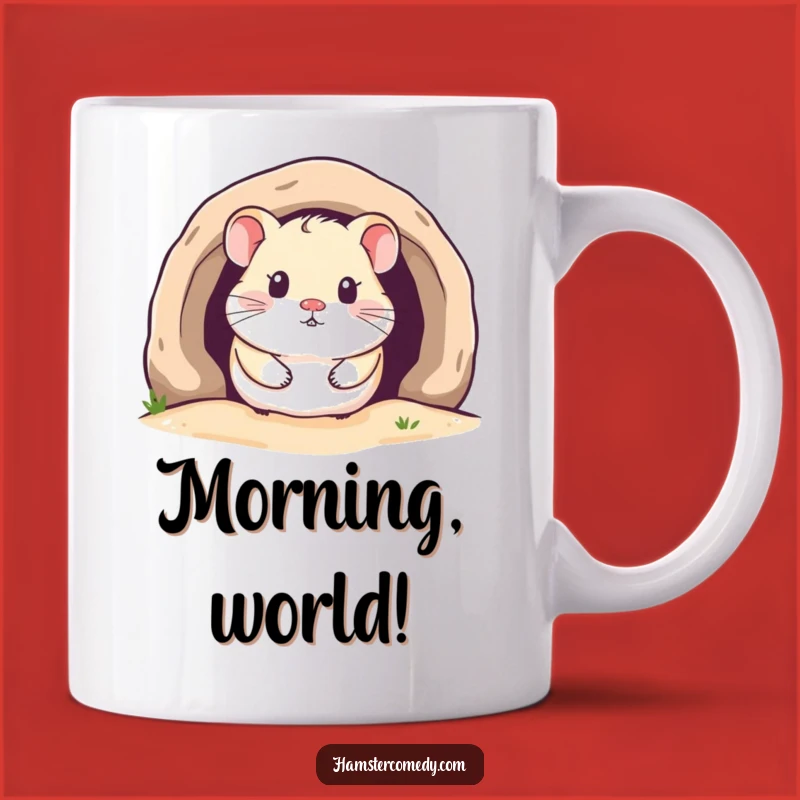 Funny Kawaii Hamster Peek Mug: Adorable & Hilarious Cozy Surprise!