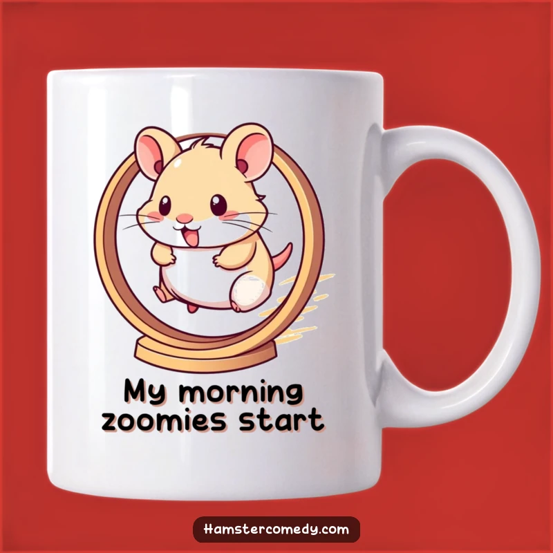 Funny Kawaii Hamster Wheel Speedster Mug - Hilarious Gift for Pet Lovers