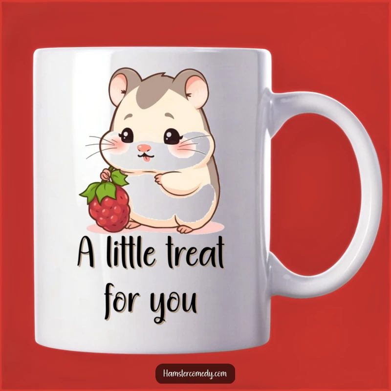 Funny Shy Hamster Berry Mug: A Cute & Hilarious Gift of Sweetness