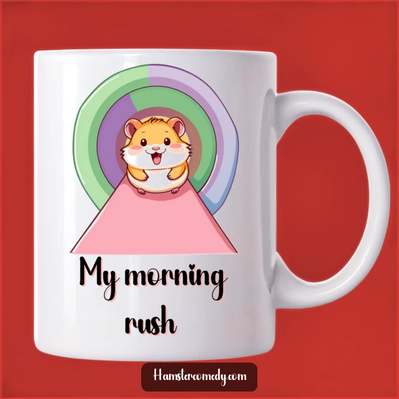 Funny Smiling Hamster Tunnel Slide Mug - Joyful Gift for Hamster Enthusiasts