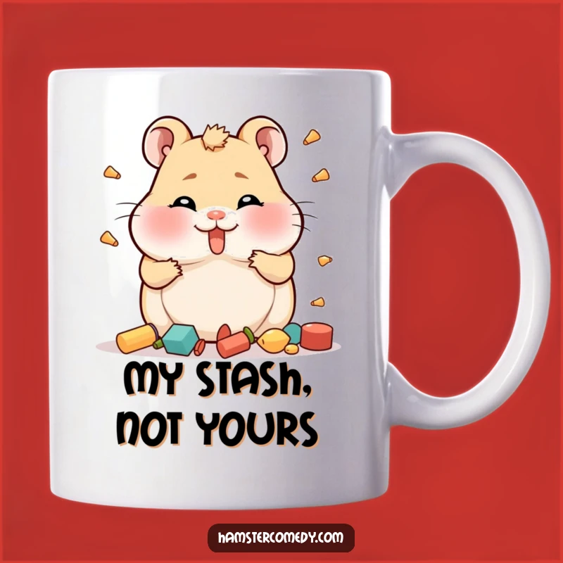 Funny Hamster Hoarder Mug: Adorable Chubby Cheeks Maximizing Storage Gift
