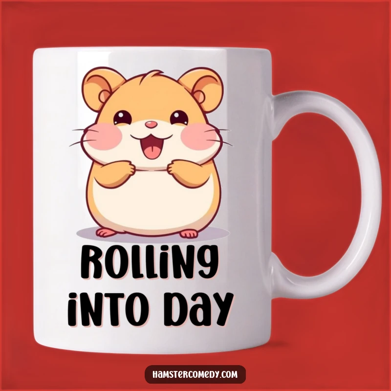 Funny Kawaii Hamster Roll Mug: Joyful & Hilarious Gift Idea!