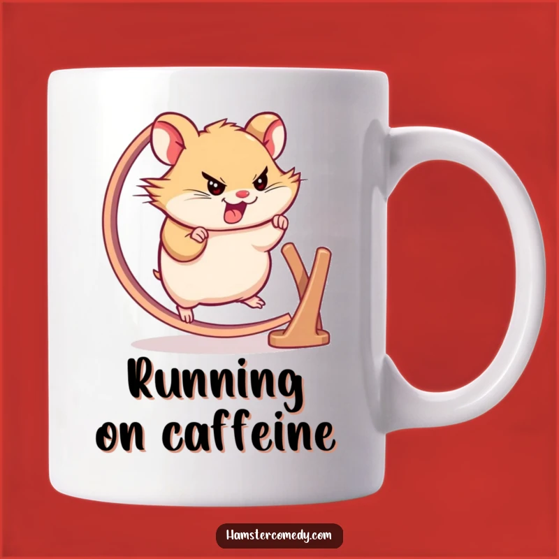 Funny Determined Hamster Wheel Mug - Motivational & Humorous Gift
