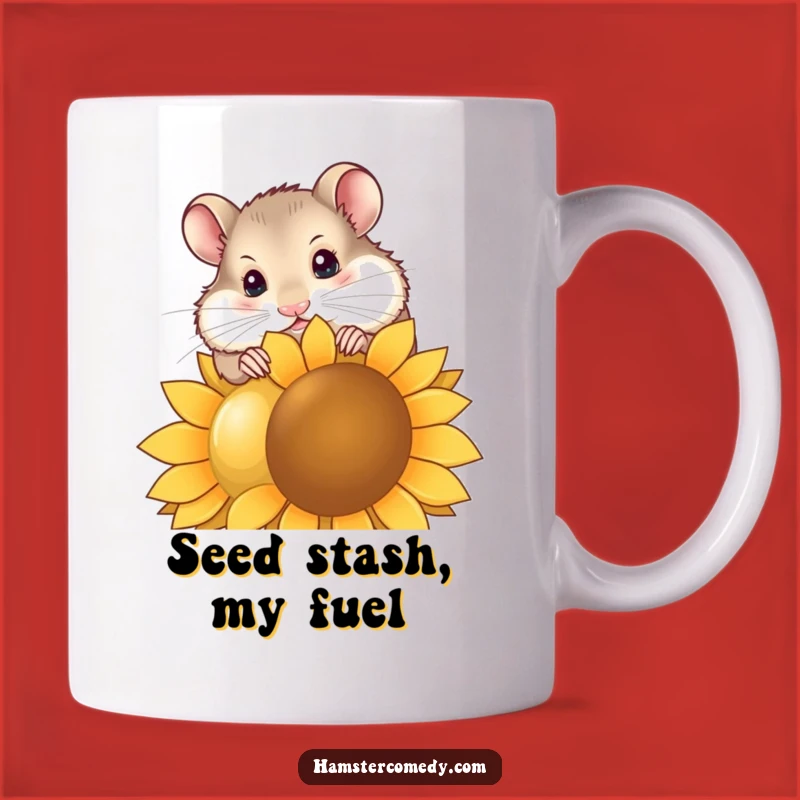 Funny Hamster Nibbling Sunflower Seed Mug - Perfect Hilarious Gift for Hamster Lovers