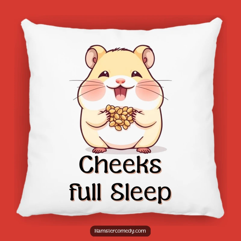 Plush Funny Hamster Pillow: Cuddle Up with Snacks, Great Gift!