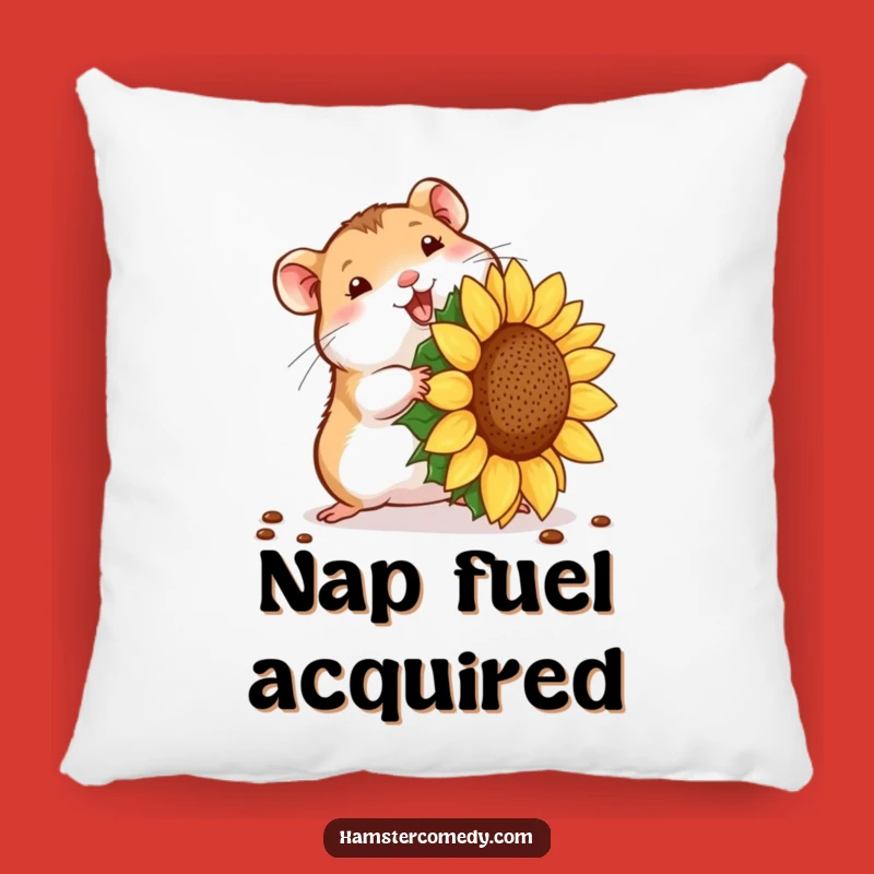 Comfy Funny Hamster Seed Struggle Pillow: Cuddle with Petite Power