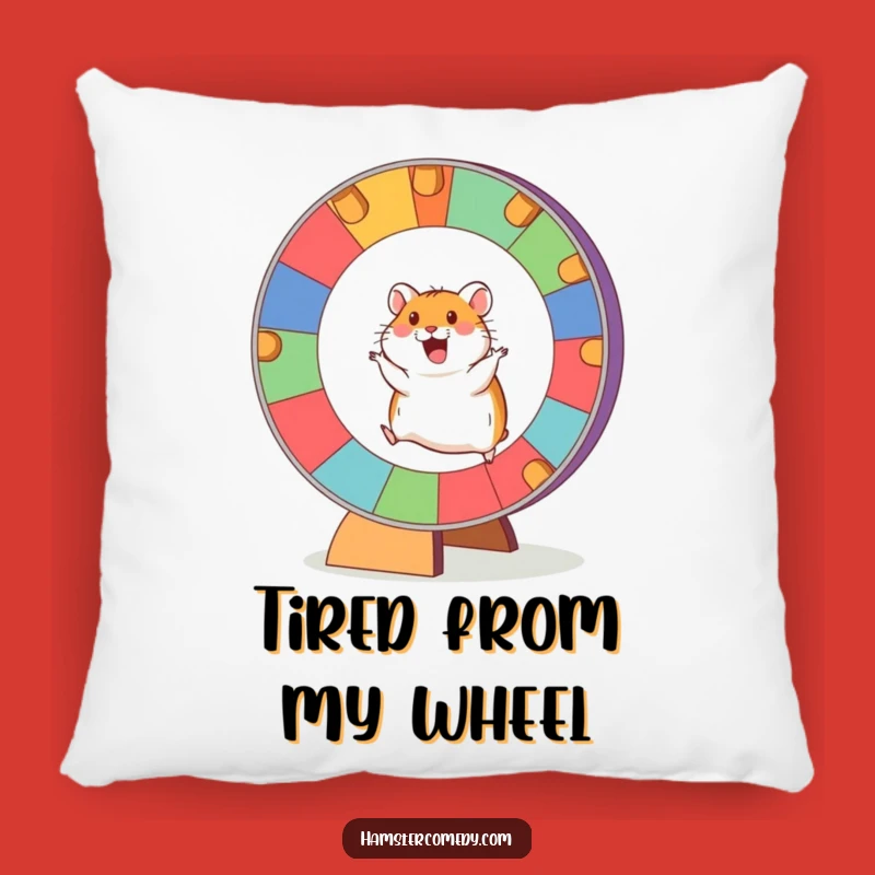 Cozy Funny Hamster Wheel Pillow: Cuddle Up with Energetic Runner's Comfort