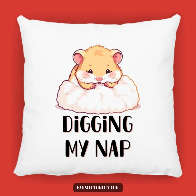 Funny Hamster Digging Pillow - Cozy & Hilarious Fluff-Filled Comfort