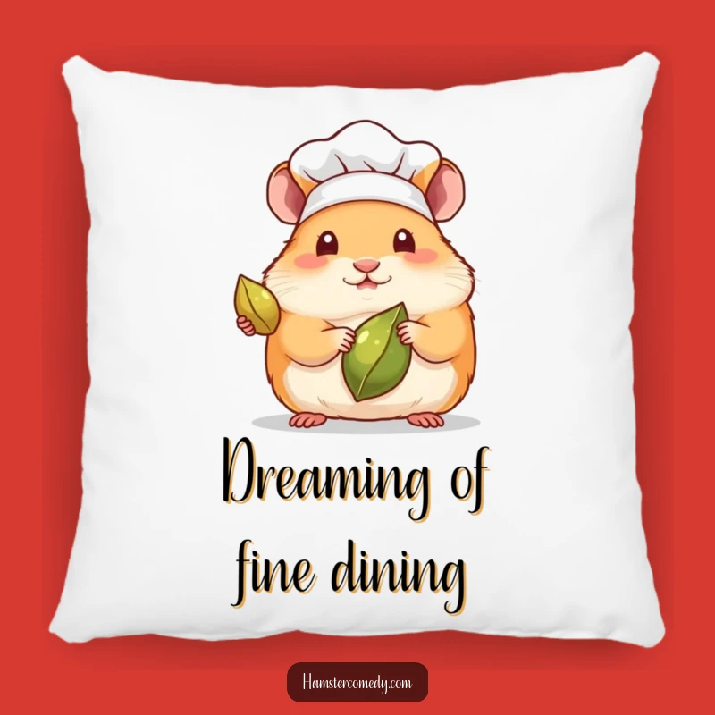 Soft Funny Kawaii Hamster Chef Pillow - Cozy & Hilarious Decor