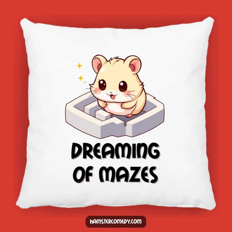Funny Hamster Maze Pillow - Comfy & Curious Accent!