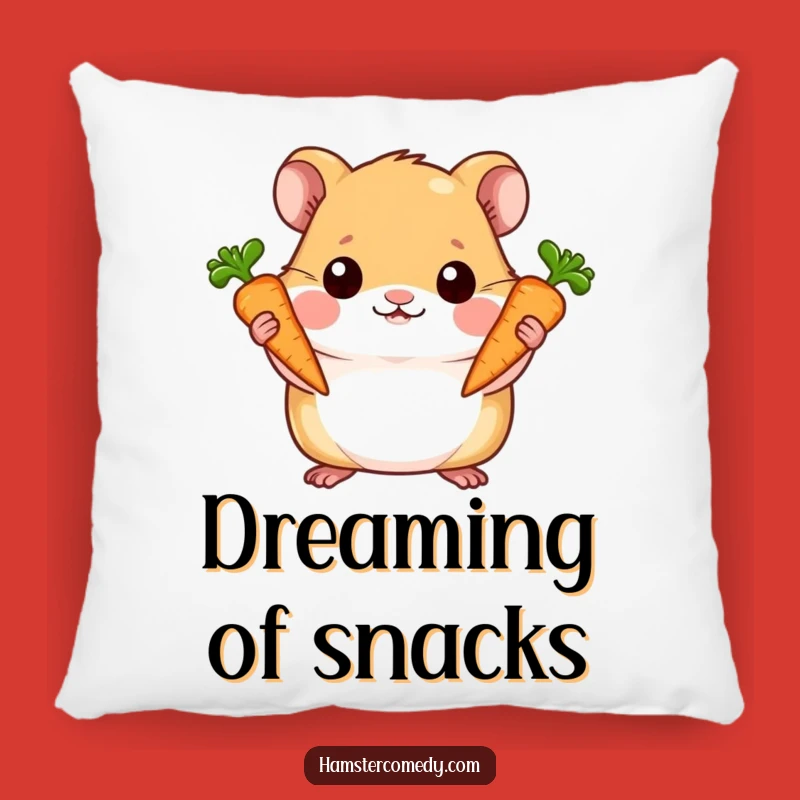 Funny Hamster Carrot Pillow - Soft Comfort and Cute Pride