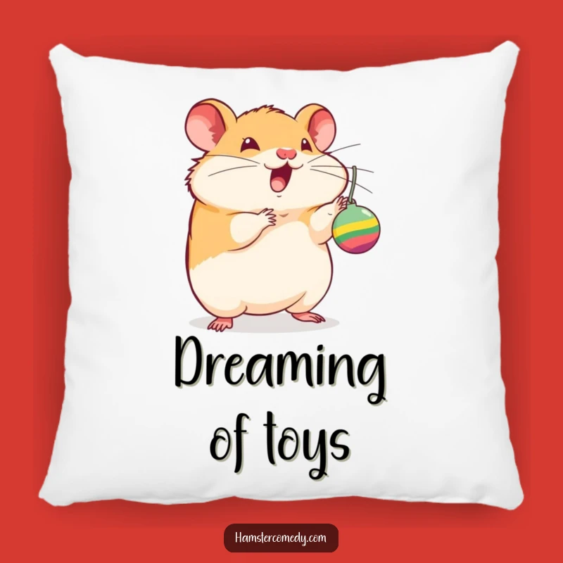 Excited Hamster Toy Pillow - Cozy Funny Accent for Comfort