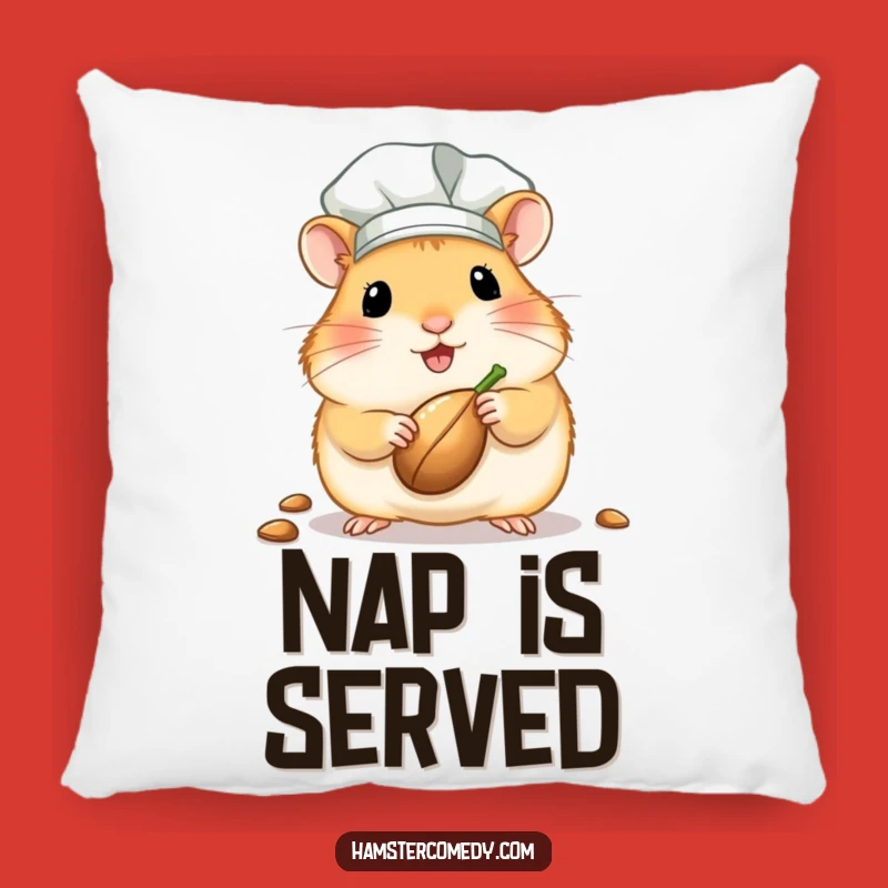 Funny Kawaii Hamster Chef Pillow: Cute Comfort Cushion