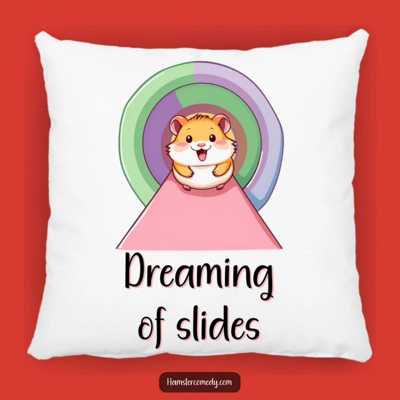 Funny Smiling Hamster Tunnel Pillow - Cozy Comfort with Joyful Fun