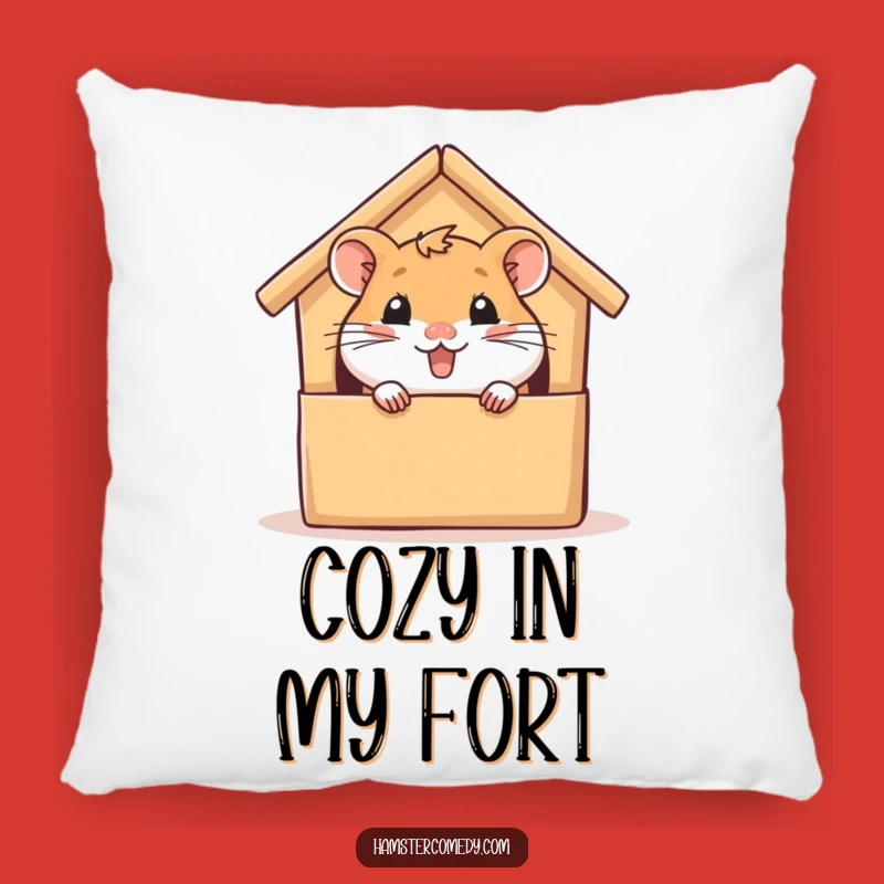 Gleeful Hamster Peek Pillow - Cozy Funny Accent for Comfort