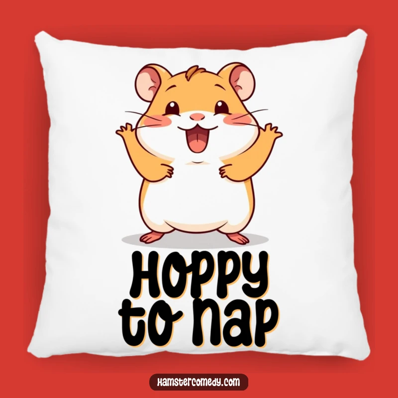 Funny Kawaii Hamster Pillow: Silly Hop Cushion, Soft & Humorous Home Decor Gift