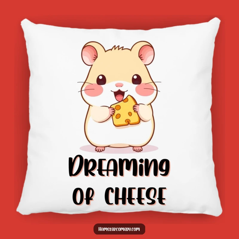 Kawaii Hamster Cheese Pillow - Comfy Funny Hamster Cushion, Amazing Funny Gift Throw Pillow