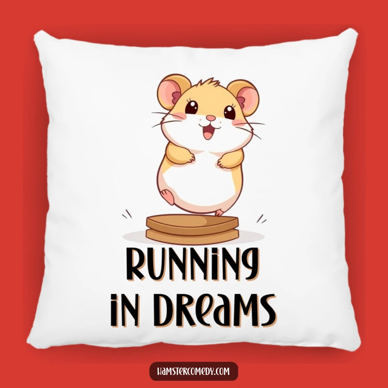 Kawaii Hamster Pillow: Comfy Cushion with Energetic Wheel Running