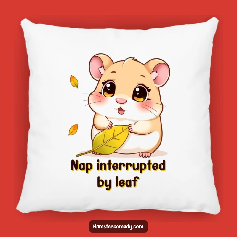 Funny Kawaii Hamster Leaf Pillow - Cute Curious Amigurumi Cushion Gift