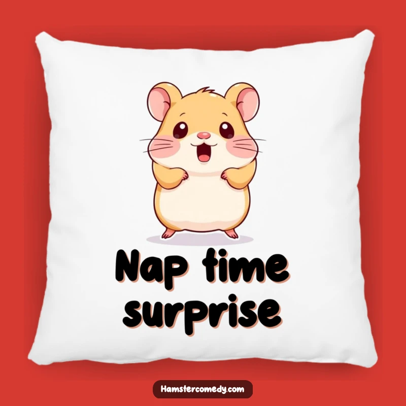 Kawaii Hamster Pillow - Comfy Funny Surprised Hamster Cushion, Amazing Funny Gift Throw Pillow