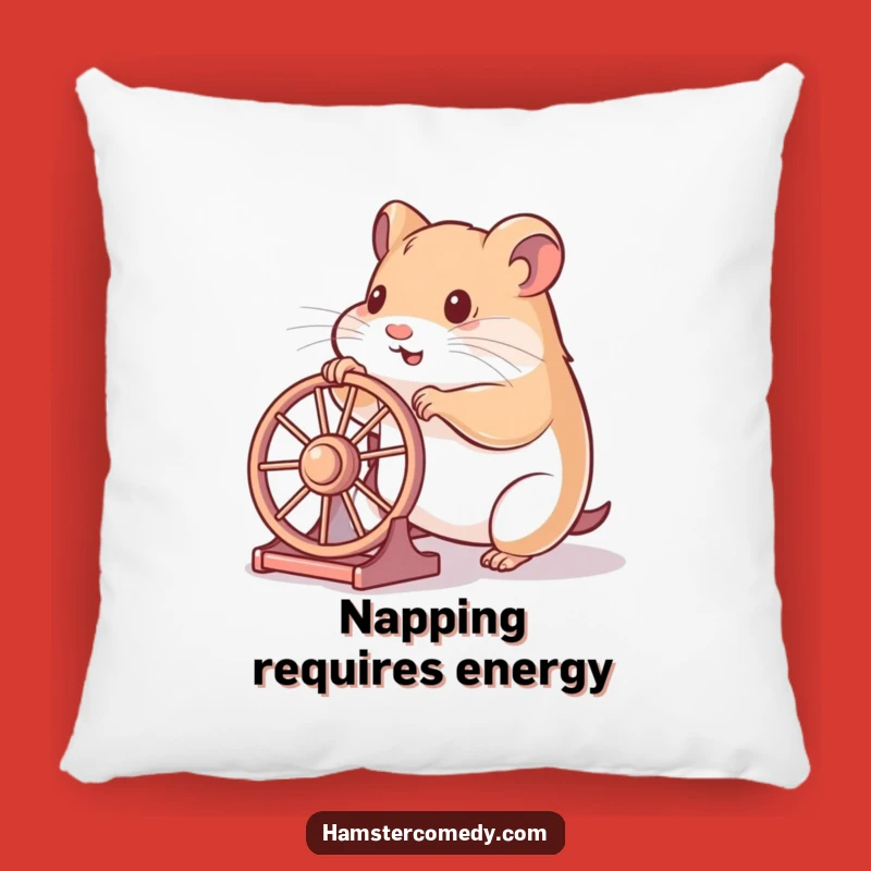 Funny Hamster Pushing Wheel Pillow: Cozy Comfort for Active Dreams